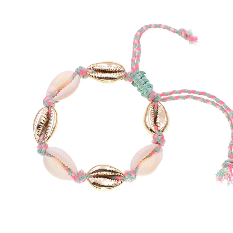 pink gold white WELLMORE серебряные/Золотые богемные браслеты для женщин Подвеска Бохо браслеты женские пляжные вечерние ювелирные изделия Прямая поставка - Окраска металла: pink gold white