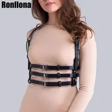 Кожа упряжь бра бандаж тело Готический Топ пояс БДСМ Подвязки Пояс талии нижнее белье для женщин Бюстгальтер Клетка сексуальный Paties панк ремень белье