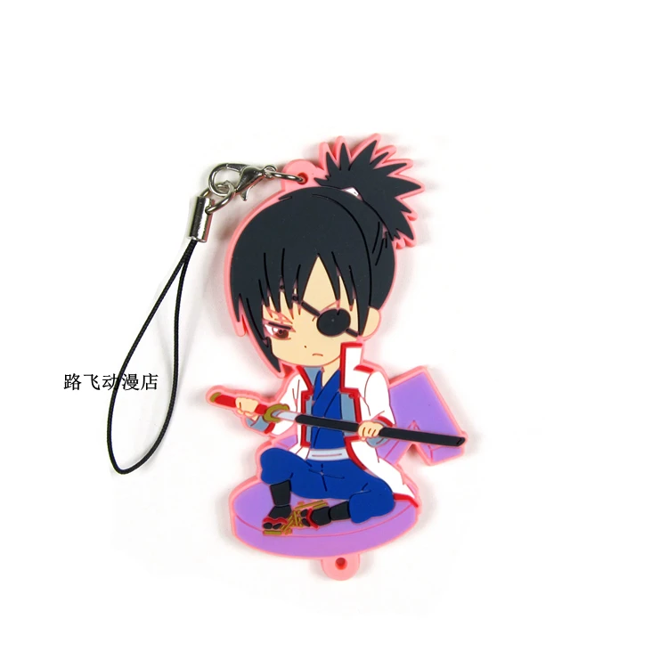 

Keychain Pendant Rubber Anime Model GINTAMA Sakata Gintoki Okita Sougo Hijikata Toushirou Kondou Isao Action Figure Gifts 6cm