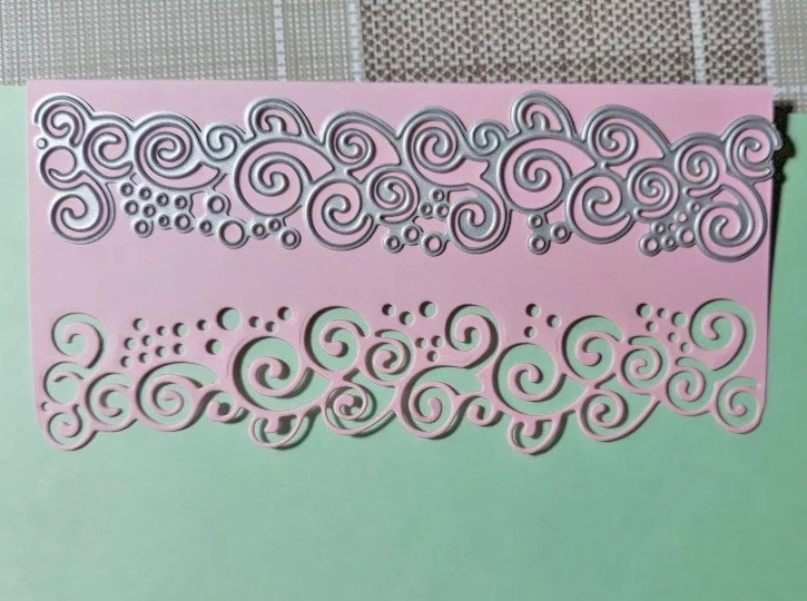 

Ufurty Frothy Wave Edger Die Metal Cutting Dies Stencil for DIY Scrapbooking Embossing Paper Cards Crafts New Year