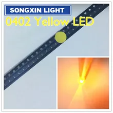 3000 шт. 0402 Smd/smt желтый светодиодный супер яркий светильник светодиоды