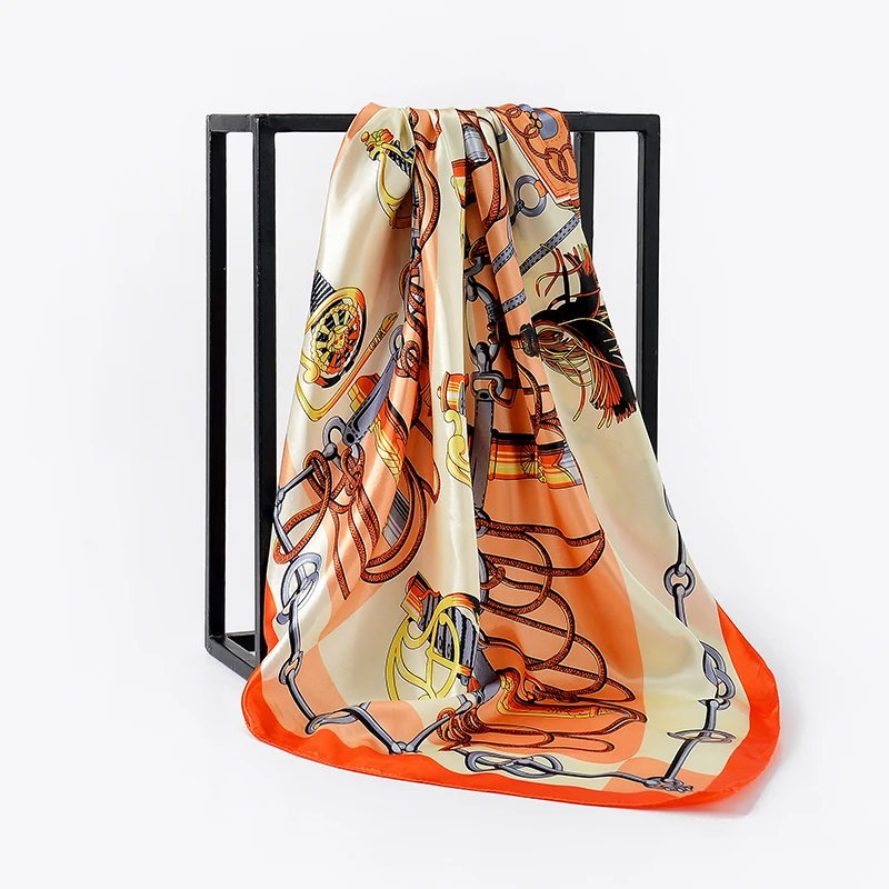 Scarfs For Women Summer Designer Brand Luxury Fashion Beach Towel hair accessories Chiffon Shawls silk scaef female bow ties