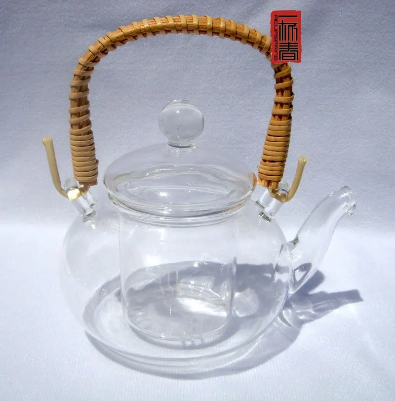Buy 600ml Glass Coffee Pot, Tea pot, Teapot, Rattan