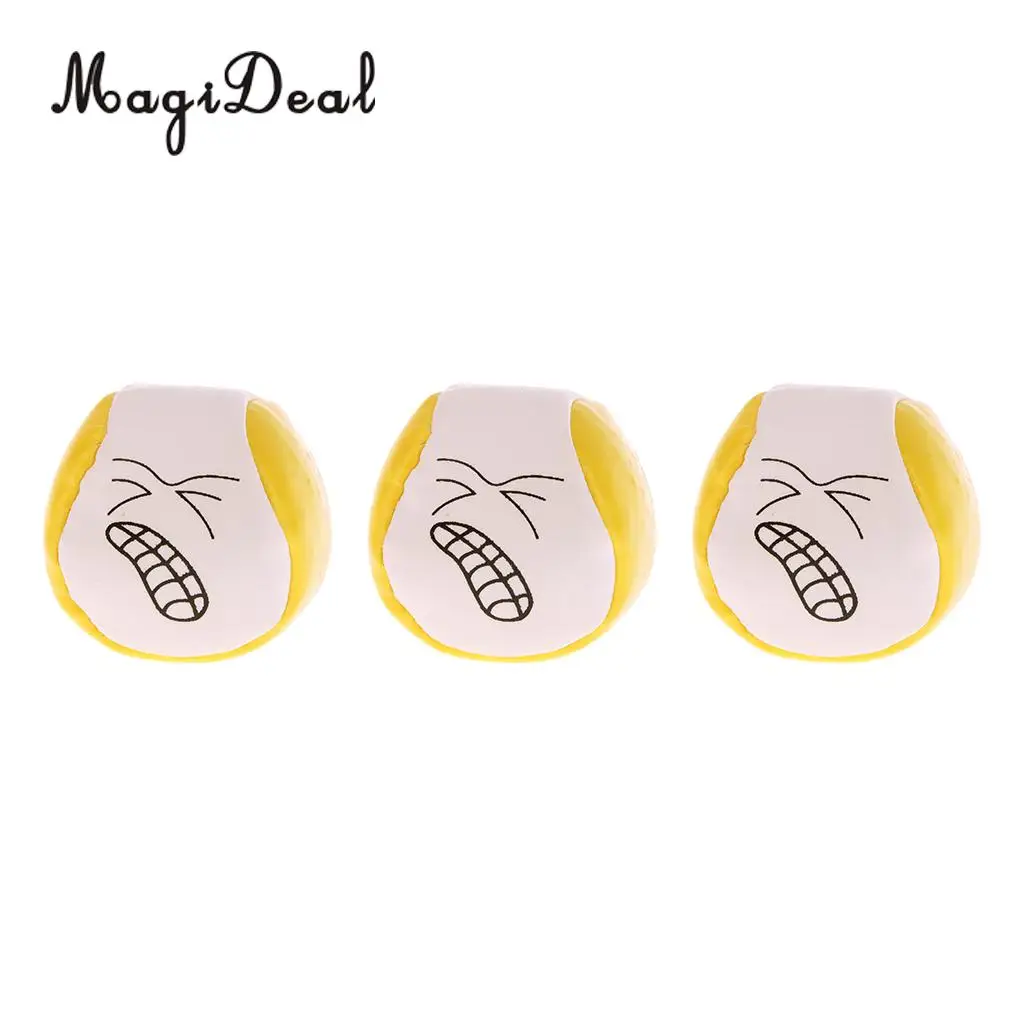 MagiDeal 3Pcs/Set PU Ball Confused Look Juggle Balls Magic Prop for School Party  Beginners Kids Adult Outdoor Sport Fun Toy 9