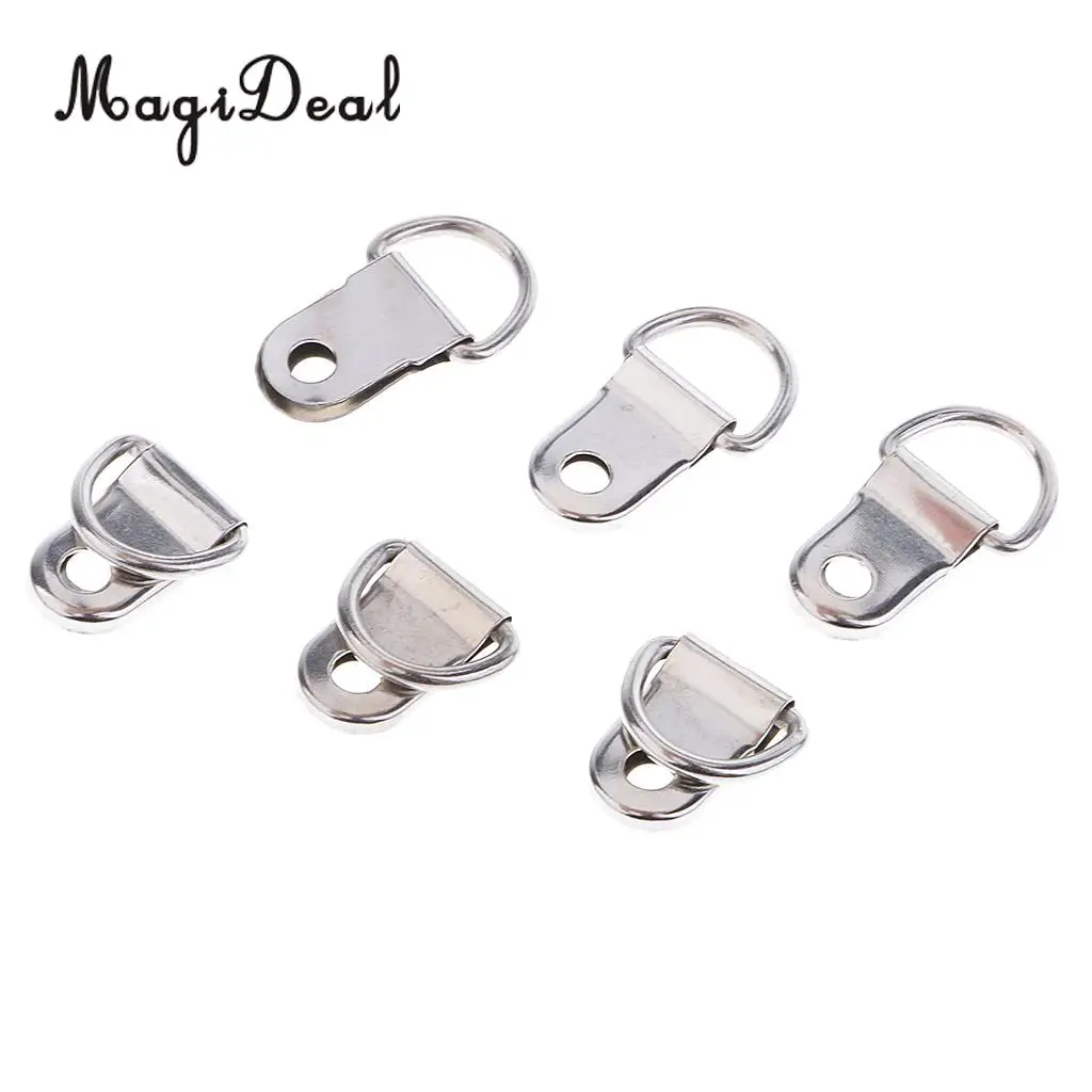 100 Pcs Single Hole D-Ring Hangers Home Decoration Creative Picture Frame Hanging 0.98 x 0.39 inch