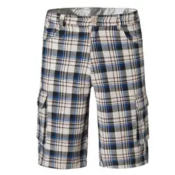 Летние повседневные шорты мужские модные клетчатые шорты штаны с принтом Шорты 2019 Большие размеры свободные шорты Masculino плавки