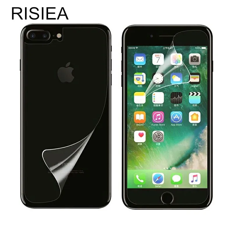 

RISIEA 3pcs front+3pcs back clear glossy Screen Protector Film For iphone 5 4S 5S SE 6 6S plus 7 8 plus X XR XS Max
