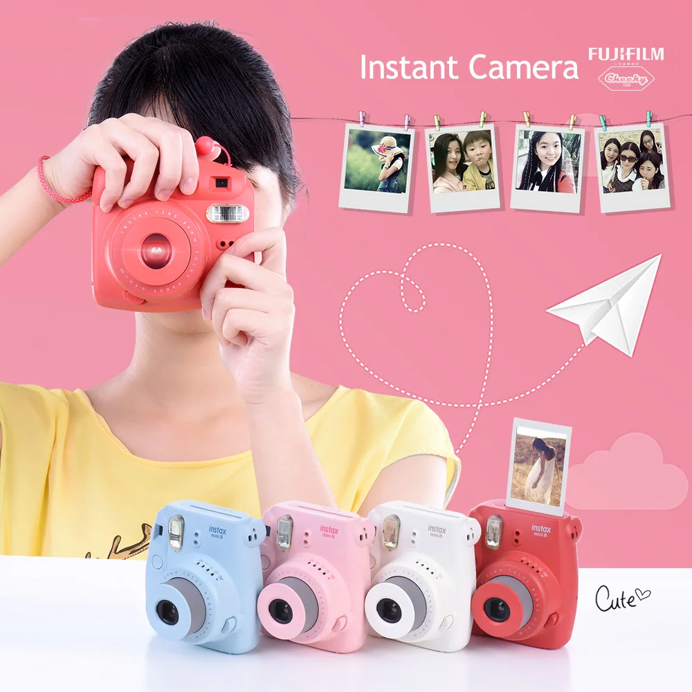 Оригинальная фотокамера Fuji Fujifilm Mini 8 Fujifilm Instax Mini 8, фотокамера моментальной печати, новинка, 4 цвета,, фотокамера моментальной печати