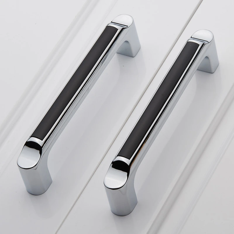 20x 128 mm Chrome arrondi D-Forme Poignée De Meuble Armoire Cabinet Cuisine