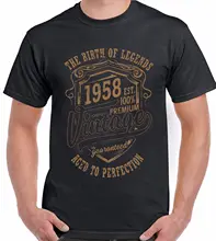 The Birth Of Legends 1958 Mens 60th Birthday Funny T-Shirt 60 Year Old Present New T Shirts Funny Tops Tee New Unisex Funny Tops year of our birth