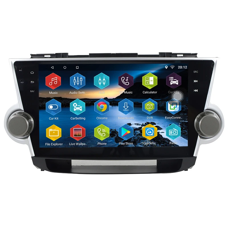 

10.2 inch Android 7.0.0 1G+16G 4 Core 2 Din for Toyota Highlander 2008-2012 Car Multimedia Radio GPS Navigation