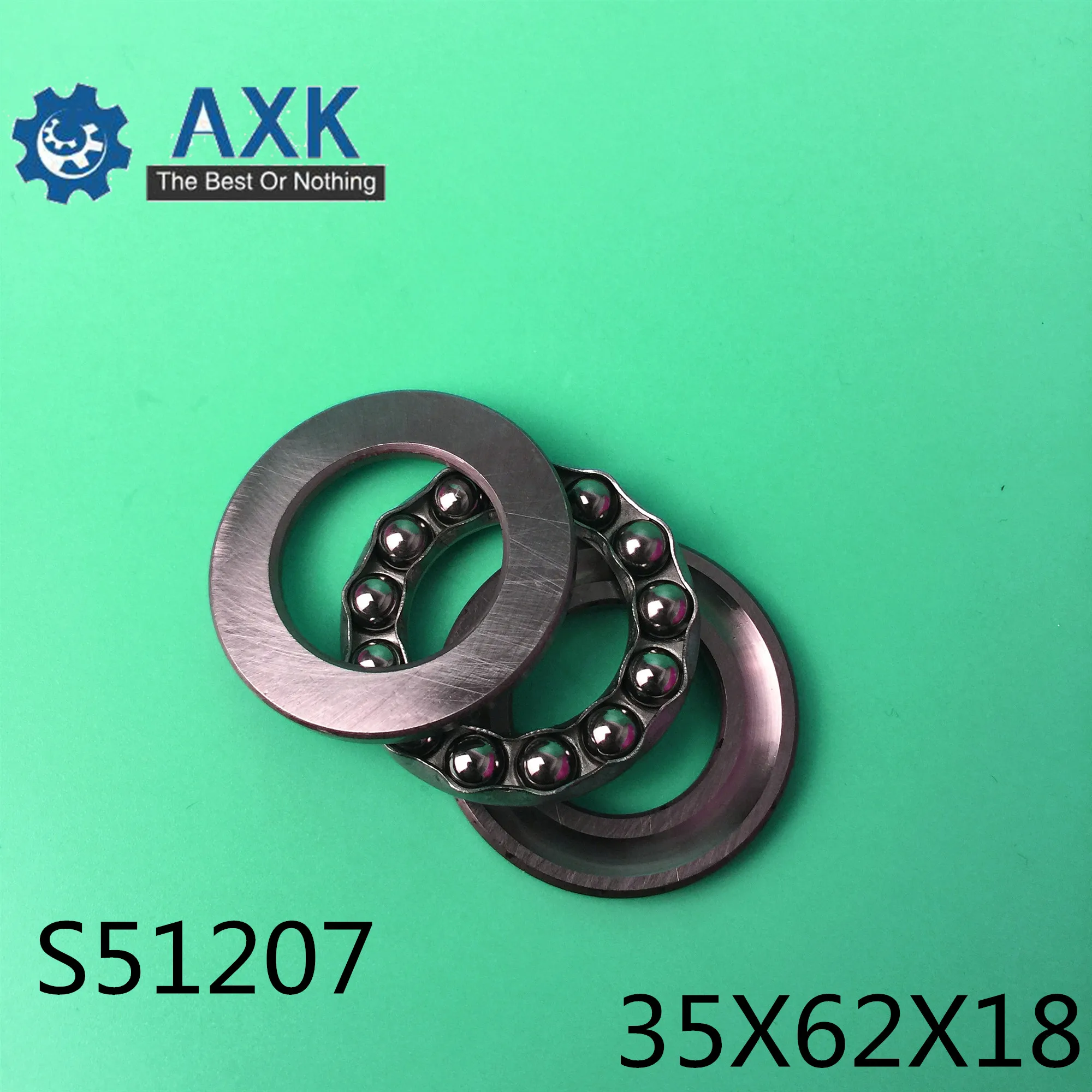 S51207 подшипник 35*62*18 мм (1 шт.) ABEC-1 Нержавеющая сталь тяги S 51207-упорные шариковые