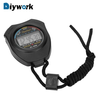

DIYWORK Multiuse Handheld Stopwatch Running Counter Timers Digital LCD Professional Sports Timer Chronograph With Strap