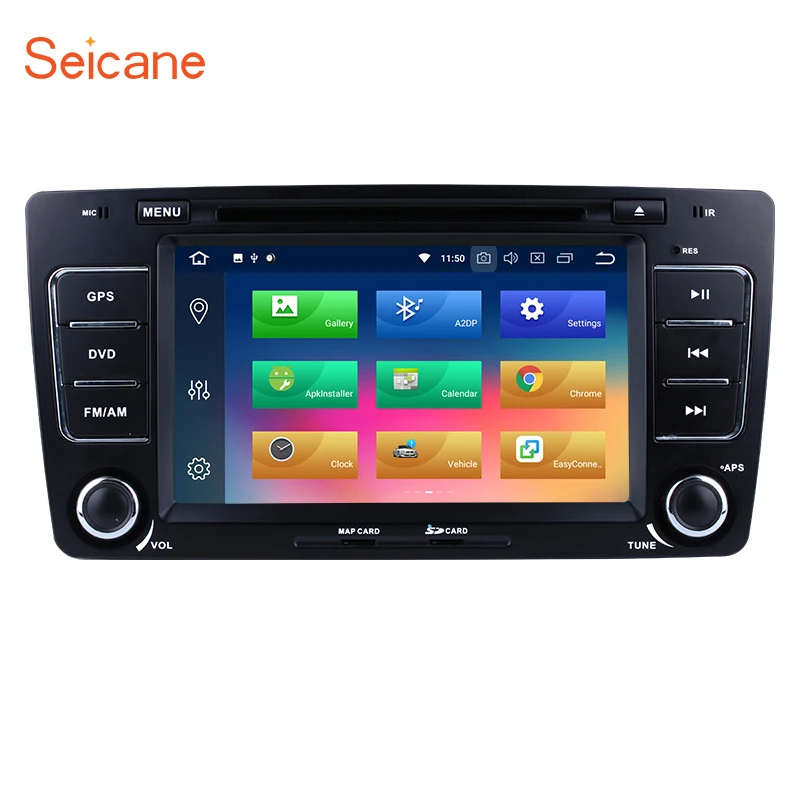 

Seicane Android 8.0 7" 2DIN 8-core Touchscreen Car Radio Bluetooth WIFI GPS Navigation for Skoda Octavia support SD DVR DAB