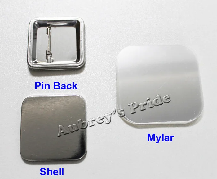 Профессиональный N4 квадратный 37x37 мм значок кнопки производитель машина+ 100 набор металлических Pinback Кнопка поставки