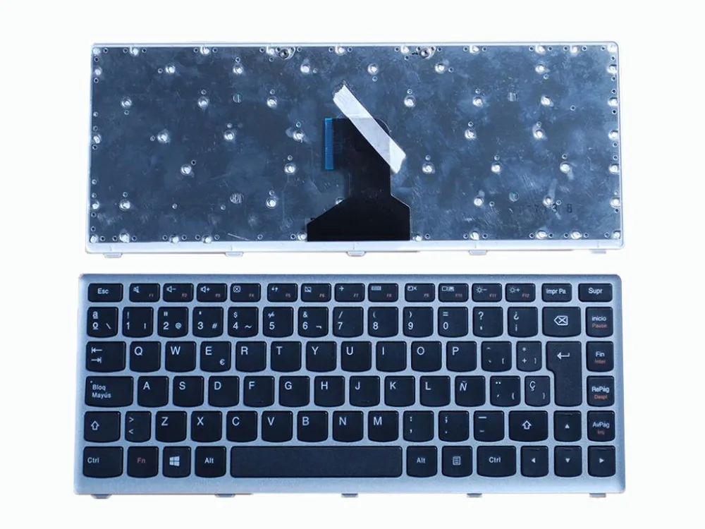 

New SP Laptop Keyboard For LENOVO Z400 SILVER FRAME BLACK For Win8 Repair Notebook Replacement keyboards