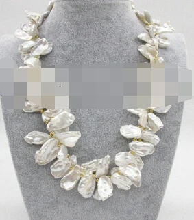 

Miss charm Jew1902 baroque white REBORN KESHI pearls necklace