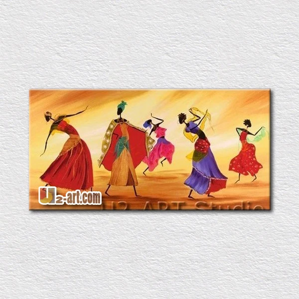 

African women oil painting elegant dancer arts for modern living room decoration cultural oil painting gift