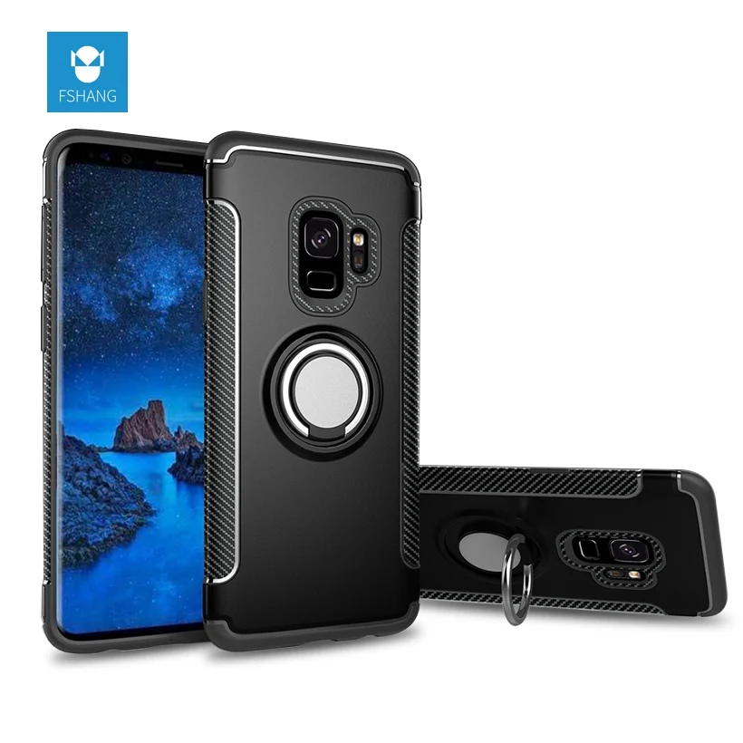 Fshang для Samsung Galaxy S9 плюс Роскошные противоударный металлический корпус 360 палец