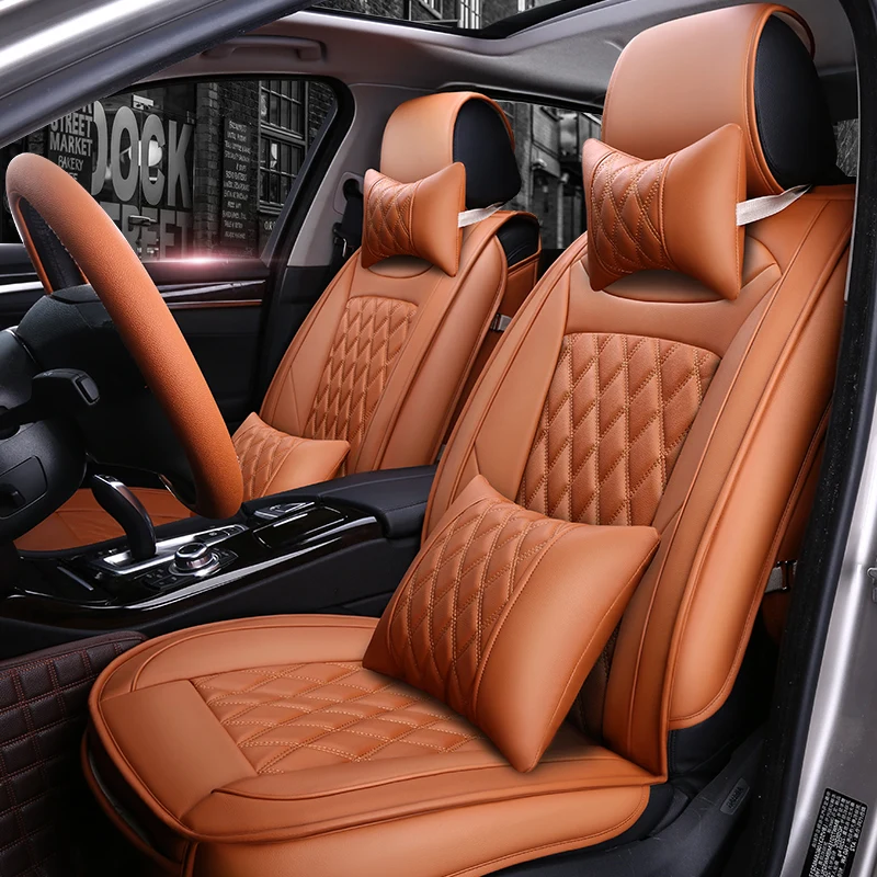 (Front +Rear) High quality leather universal car seat cushion seat