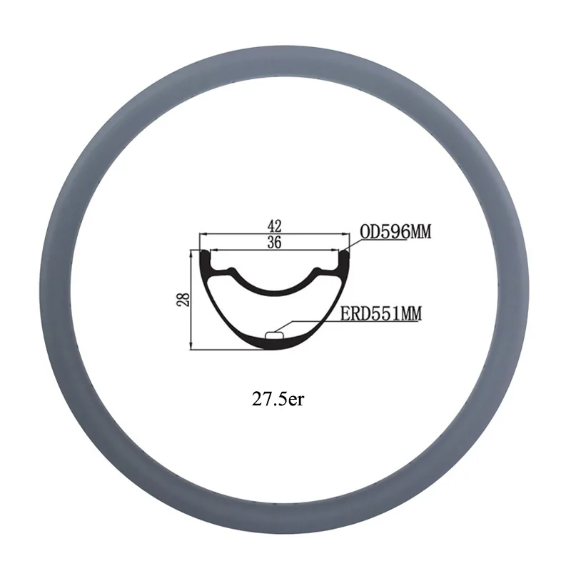 650B 27.5er MTB XC AM 42 мм x 28 мм диски из углеродного сплава 27,5 дюймов внутренняя ширина 36 мм все горы велосипеда T700 карбоновых 24 H 28 32 36 отверстий