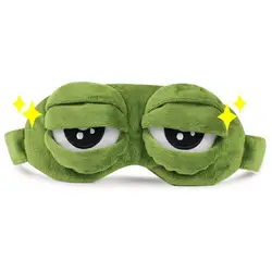 Милые Kacakid зеленый грустная лягушка для подруги подарок грустная лягушка 3D маска для глаз мягкий спальный забавные игрушки для косплея j2