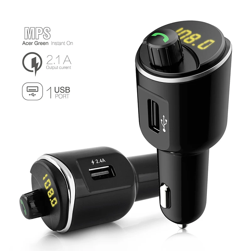 

CDEN FM transmitter Bluetooth Car Kit Car MP3 music player Bluetooth receiver U disk music player Dual USB charger