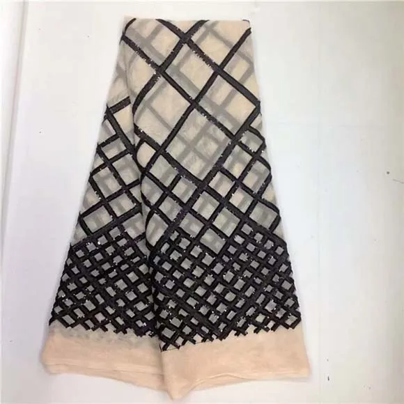 Новая французская шикарная кружевная ткань для платья, нигерийская кружевная ткань высокого качества, Африканское рождественское платье легкая кружевная ткань JL006