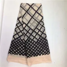 Новая французская шикарная кружевная ткань для платья, нигерийская кружевная ткань высокого качества, Африканское рождественское платье легкая кружевная ткань JL006