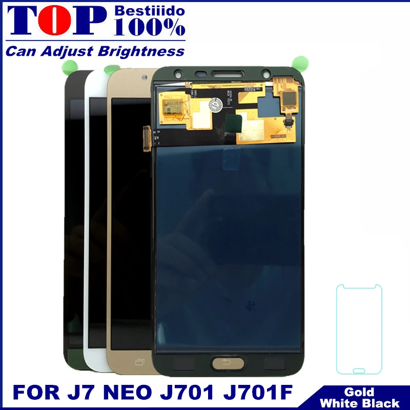 

With Brightness Control LCD Replacement For Samsung Galaxy J7 neo J701 J701F J701M LCD Display Touch Screen Digitizer Assembly