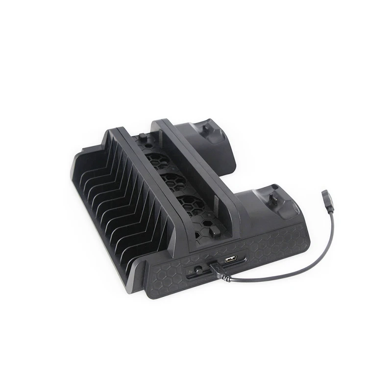 PS4 / PS4 Slim / PS4 Pro Vertical Stand with Dual Controller Charger Cooling Fan Charging Station For SONY Playstation 4 Cooler