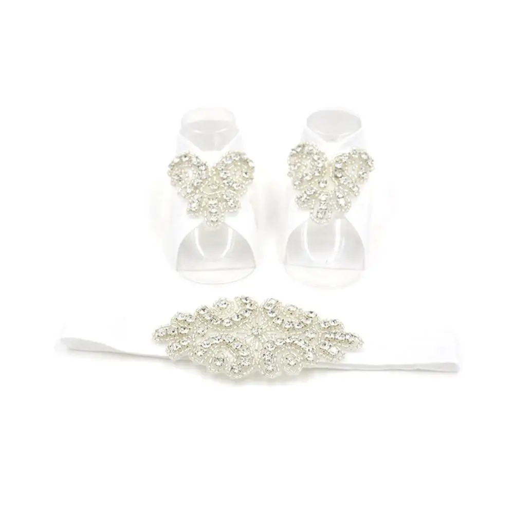 

Boho Sandals Headband Set Handmade Crafts Baby Girls Hairband Newborns Hair Accessory Kidocheese