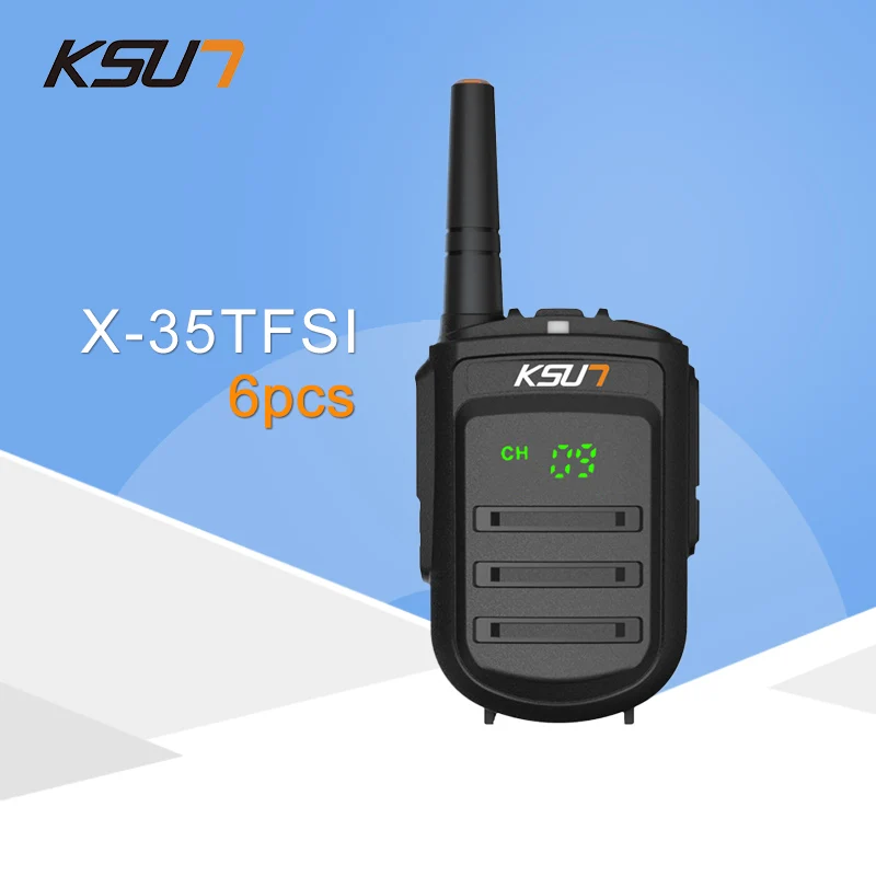 6 шт. KSUN X-35TFSI портативная рация 8 Вт ручной Pofung UHF 8 Вт 400-470 МГц 128CH двухсторонний портативный любительский радиопередатчик