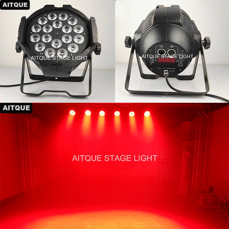 Сценическое освещение 50 шт./лот 18x18 Вт 6 в 1 СВЕТОДИОДНЫЙ УФ прожектор rgbaw uv led par