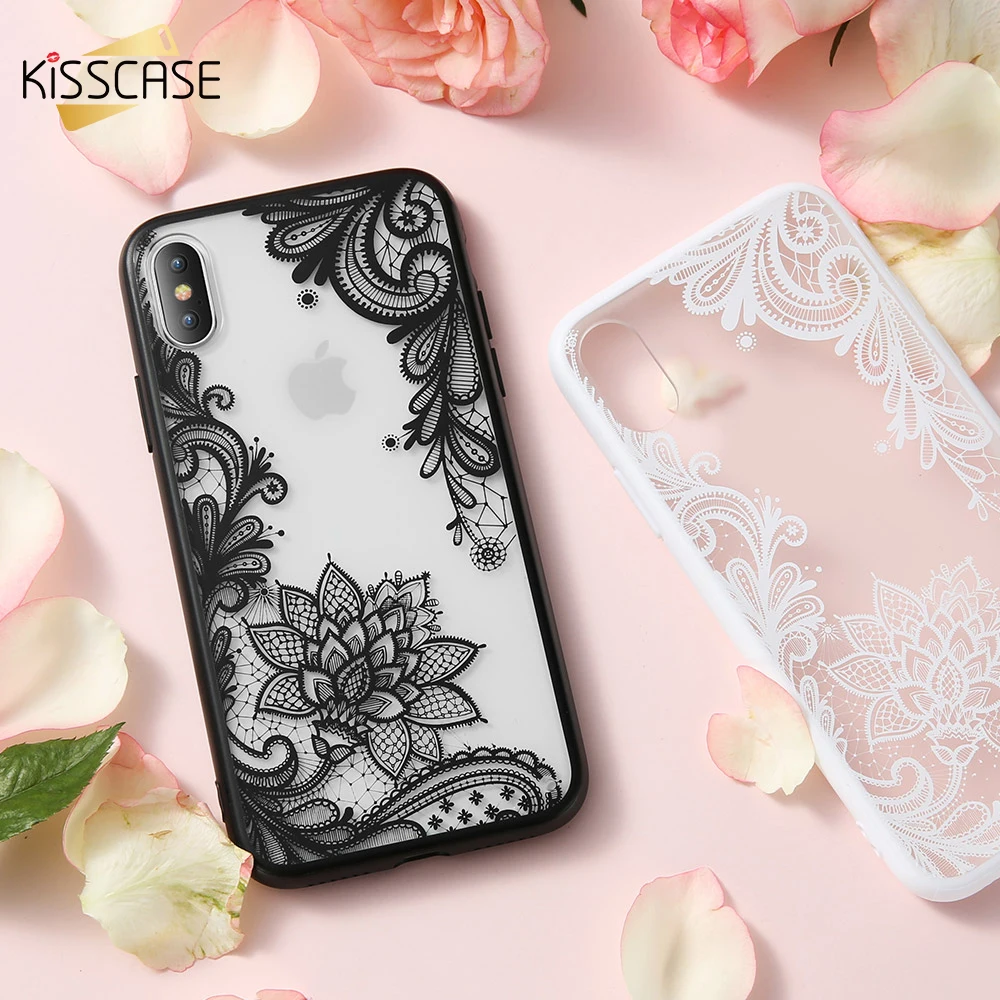 KISSCASE Retro Sexy Floral Phone Case For iPhone 8 7 6 6s 5 5s SE Plus Lace Flower Cases Back Cover XS X Max XR Capa |