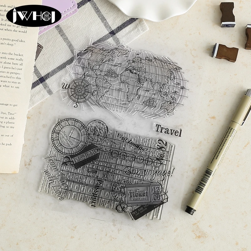 

World map silicone stamp transparent soft stamps for scrapbooking Handmade card diy stamp Photo Album Craft gift
