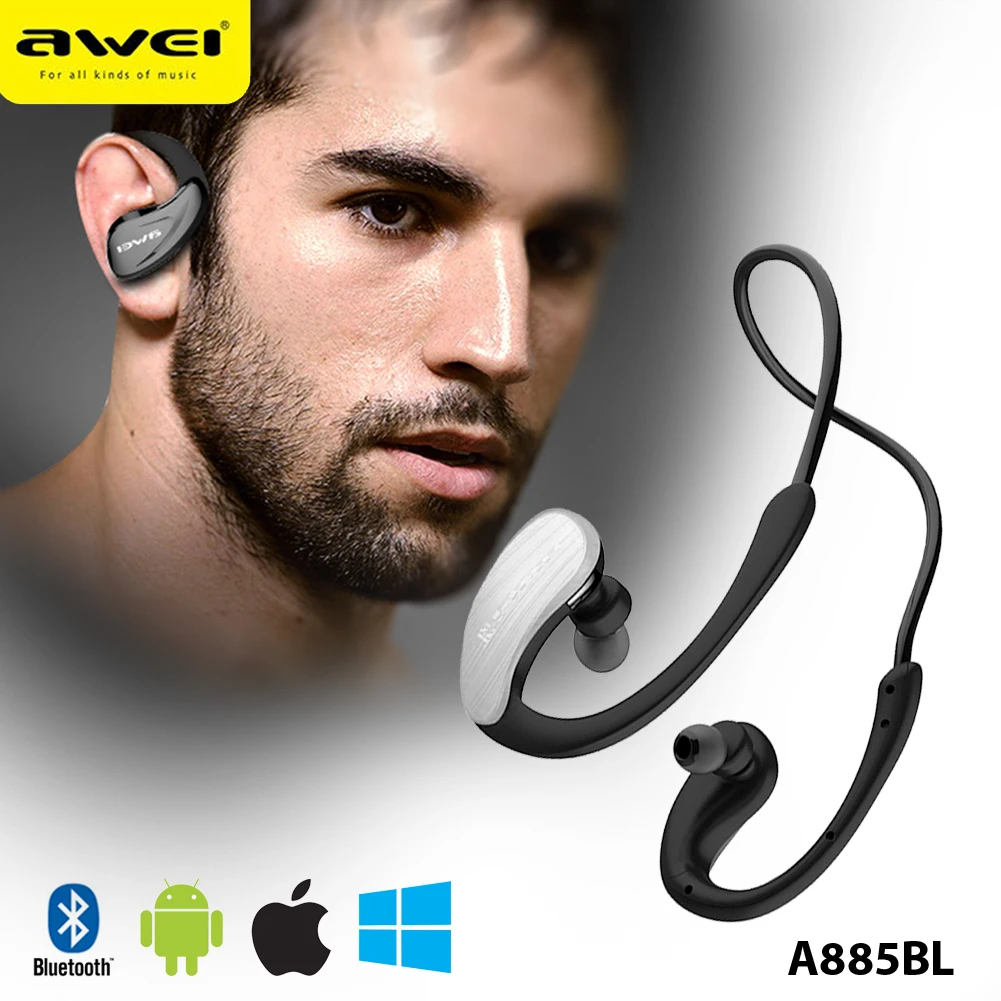 

+Hot Sale+ A885BL Wireless Bluetooth Noise Cancelling Headset IPX4 Waterproof Sports Headphone Supply NFC Mic Voice Prompt