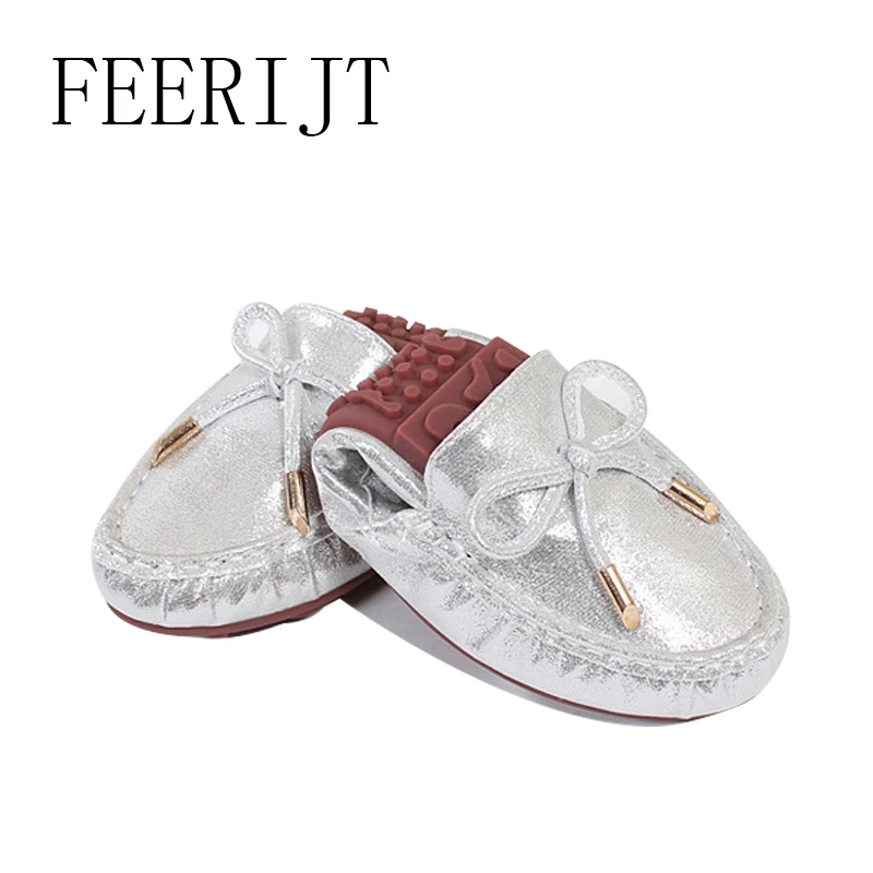 Women Bling Fold Up Flats 2018 Spring Soft Driving Shoes Fashion Bowie Tie Round Toe Ladies Women Bling Fold Up Flats 2018 Spring Soft Driving Shoes Fashion Bowie Tie Round Toe Ladies