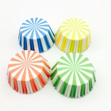 100 шт./лот 4 цвета Бумага кекс Liner выпечки чашки булочки Бумажные Формочки Для Выпекания Box Set торт отделочных работ