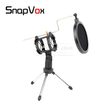

Desktop Microphone Stand Shock Mount Pop Filter Clip Pop Filter Handheld Mic Stand For Sennheiser E 822 845 S 822S 845S 965 E965