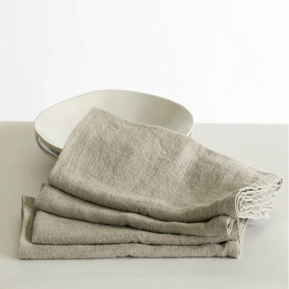 100 Real White Linen Napkins Wedding Table Napkin Natural Pure Pink 100 Real White Linen Napkins Wedding Table Napkin Natural Pure Pink Stain Cloth Cover Cloths Dinner Serviette Antique In From Home