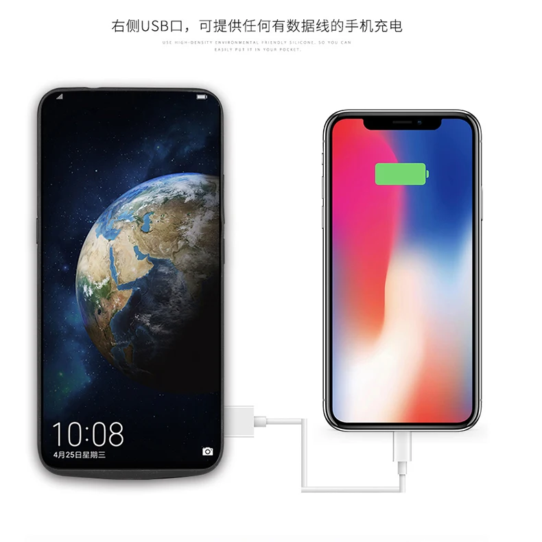 6000 мАч батарея чехол для huawei Magic2 Мощность чехол Magic2 USB зарядное устройство Капа корпус телефона Fundas для huawei Magic2