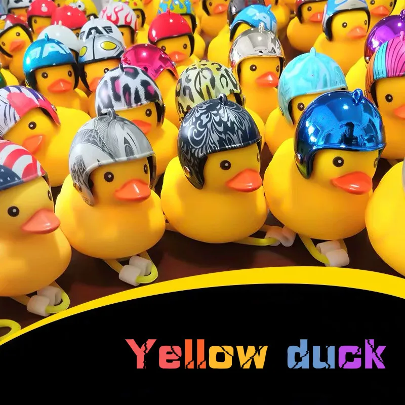 

Bicycle hangers TOSUOD Bicycle light Small yellow duck with helmet road bike motorcycle bell child riding horn light