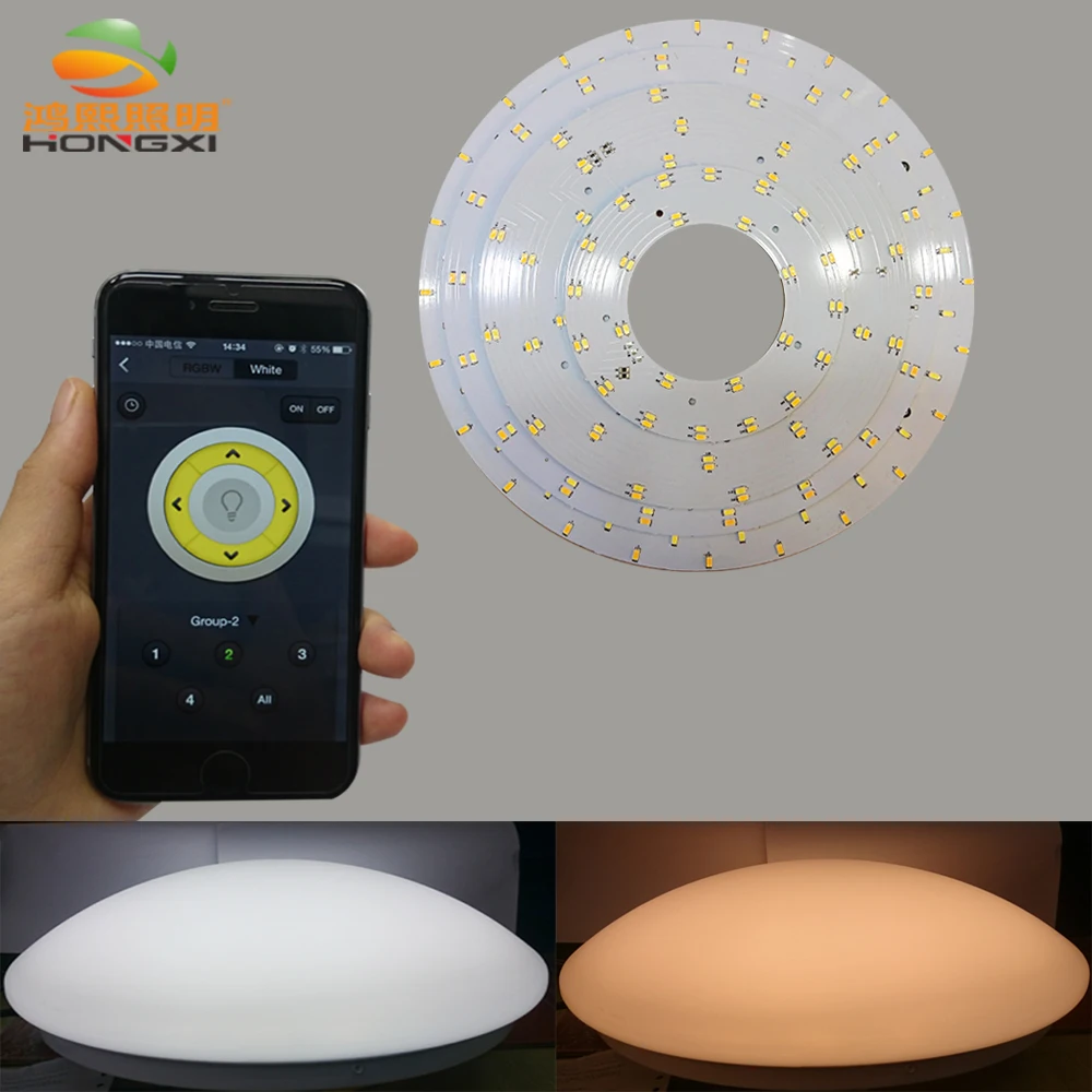 

12w 18w 24w 36w RF remote control or wifi control CCT and brightness dimmable led ceiling light plate with driver