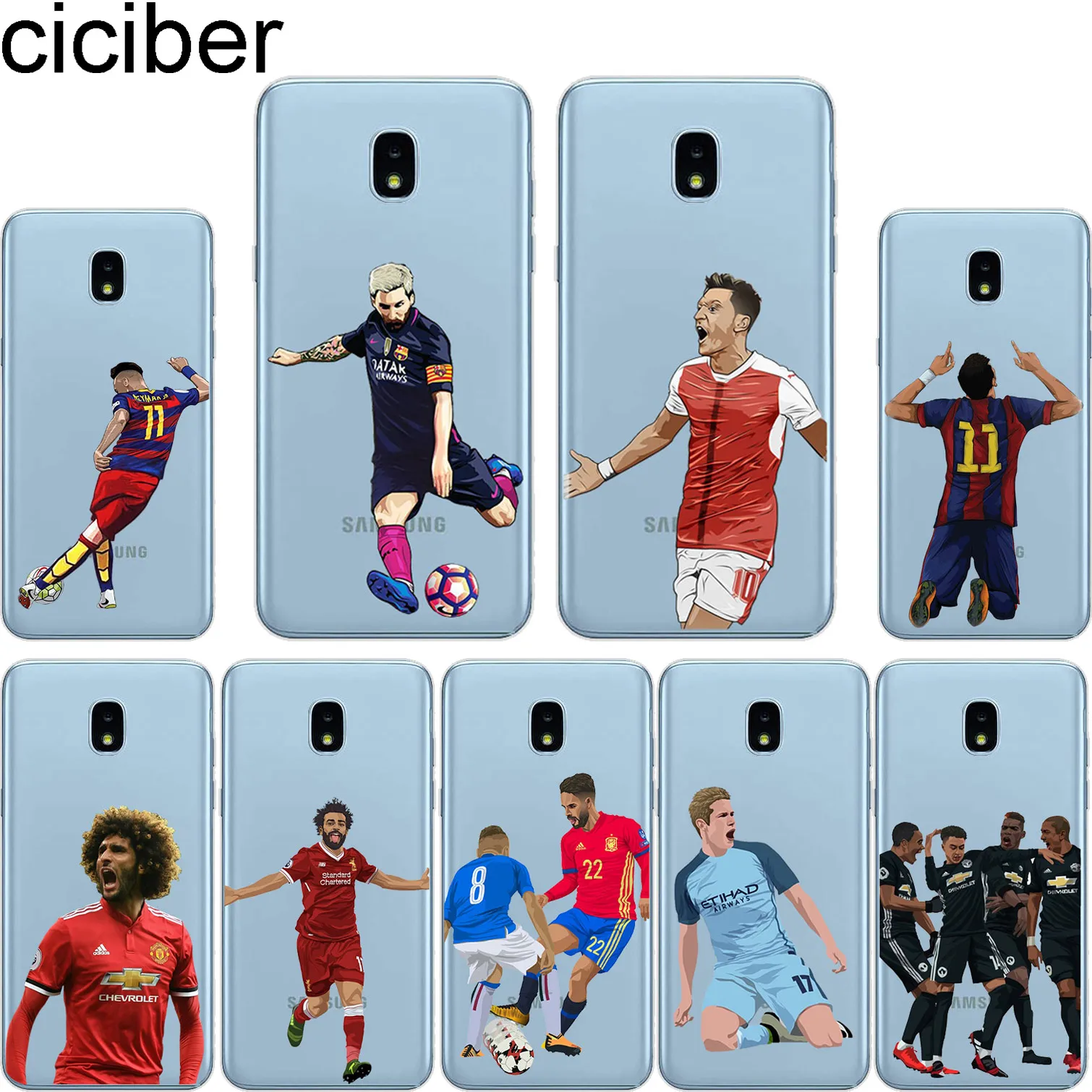 

ciciber For Samsung Galaxy J3 1 2 4 5 6 7 8 Pro Core Plus Prime mini 2016 2017 2018 Duo Soft TPU Back Cover Phone Case Football