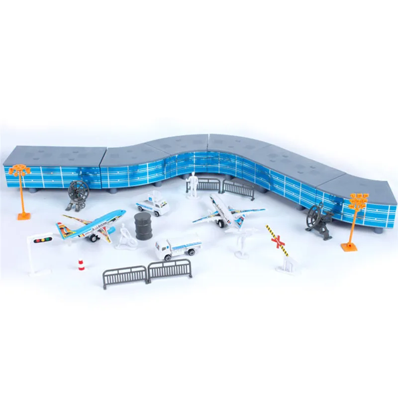 Детский симулятор аэропорта песок стол Модель аэропорта собранная игрушка смоделированная Сцена Игрушки