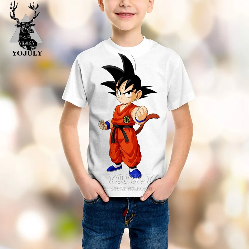 YOJULY/Детская Повседневная футболка с 3D принтом аниме, драконий жемчуг, каваи, Гоку летняя футболка одежда для мальчиков и девочек C26 - Цвет: 9