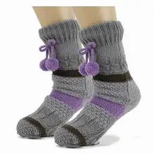 Высокое Качество Зимние рождественские носки Взрослые носки-тапочки утолщенные женские нескользящие термостойкие носки с героями мультфильмов в подарок вязаные шерстяные носки