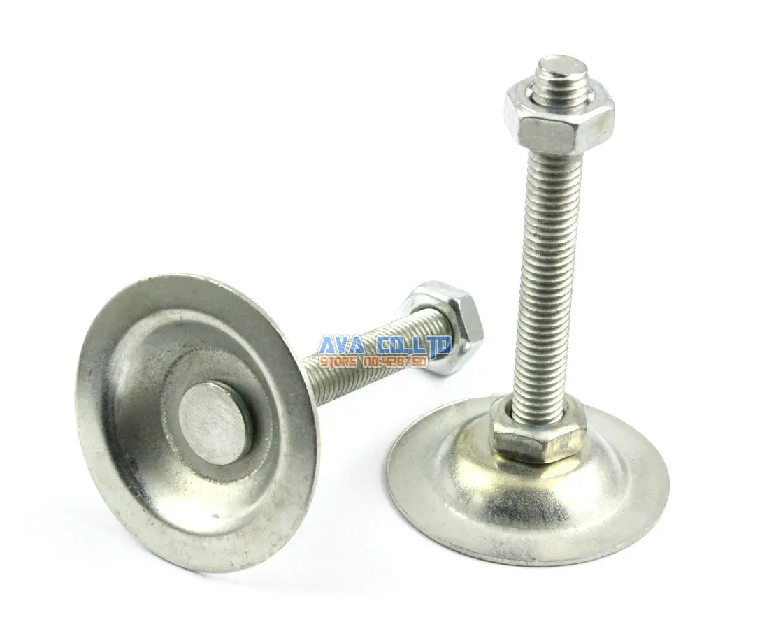 4 Pieces 53mm Base M10*80mm Adjustable Lathe Leg Articulating Leveling