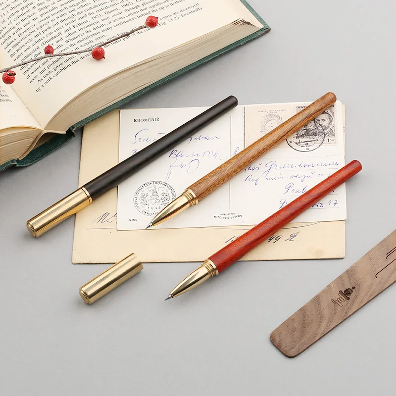 

ARTISAN Red Wooden Signing Pen Metal Gel Pen High-end Business Men's Gift 1PCS